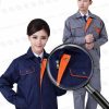 Áo khoác bảo hộ kỹ sư vải pangrim cao cấp phối cam nổi bật màu xanh navy – xám [Mã: AK-01]