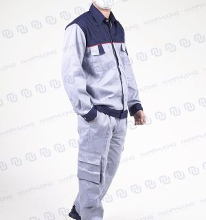 Đồng phục bảo hộ kỹ sư vải kaki nhiều túi màu ghi xám [Mã DKS-01]