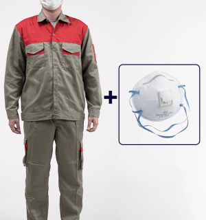 Combo áo quần bảo hộ và khẩu trang bảo hộ giá tốt
