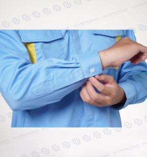 Alternative view of Đồng phục bảo hộ công nhân cơ khí vải Kaki cao cấp màu xanh dương [Mã DCK-05]