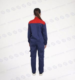 Alternative view of Đồng Phục Bảo Hộ Kỹ Thuật Chất Liệu Vải Kaki Phối Màu Xanh Navy Đỏ [Mã DKT-03]