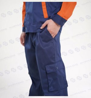 Alternative view of Đồng phục bảo hộ công nhân cơ khí vải Kaki cao cấp phối xanh navy-cam [Mã DCK-01]