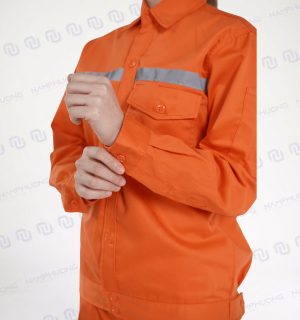 Alternative view of Đồng phục bảo hộ kỹ thuật vải Kaki phản quang màu cam [Mã DKT - 09]