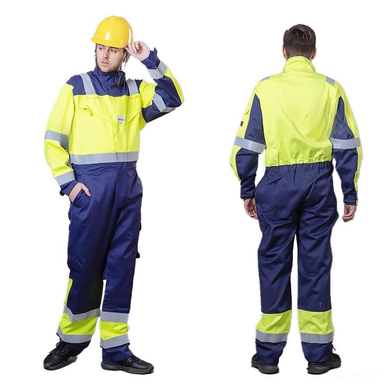 Đồng phục dầu khí xanh vàng phản quang, bền bỉ, nổi bật