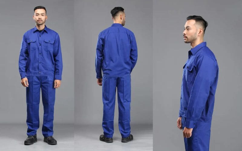 Vải kaki giúp quần áo bảo hộ luôn gọn gàng và chuyên nghiệp