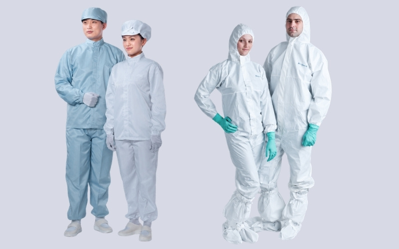 Bảng so sánh chi tiết quần áo phòng sạch rời hay liền quần tốt hơn