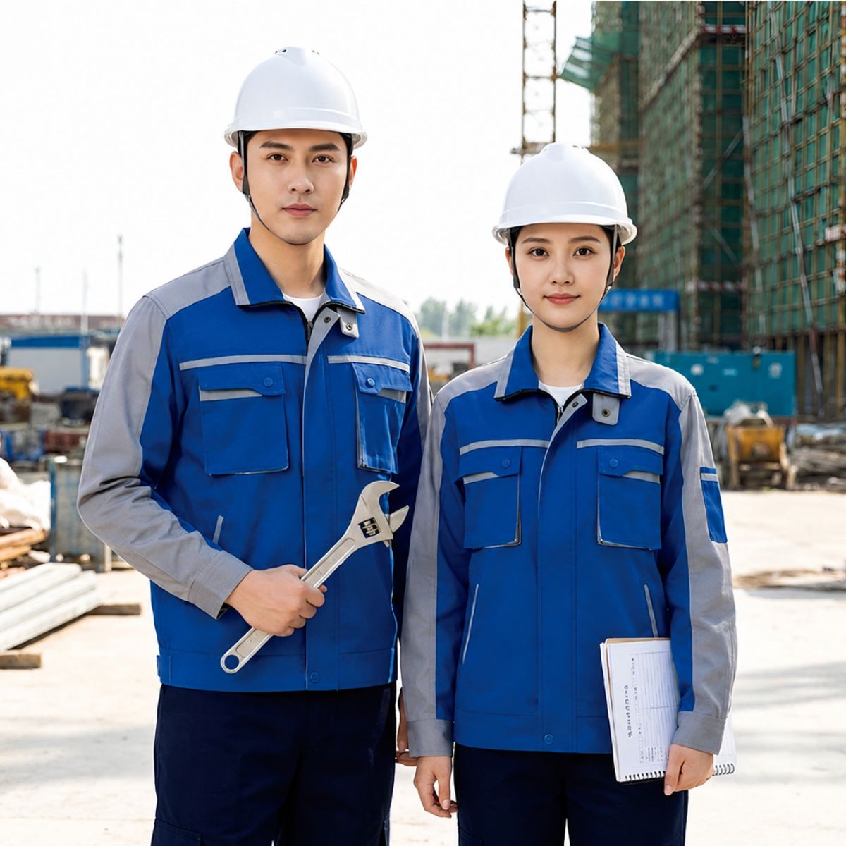 Áo kỹ sư công trình cổ đứng hiện đại