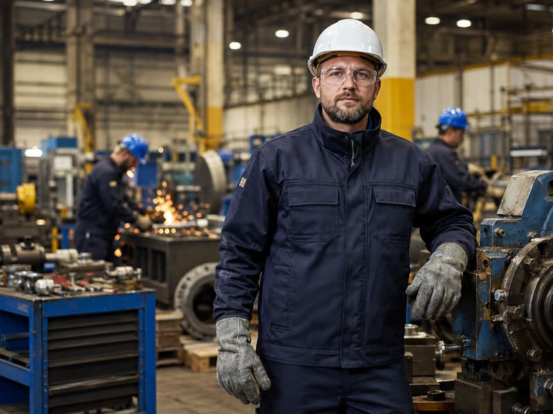 Áo khoác bảo hộ chống cháy cần thiết trong môi trường bảo trì, sửa chữa máy móc