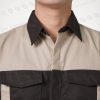 Cổ áo bẻ truyền thống tạo vẻ ngoài gọn gàng và chuyên nghiệp