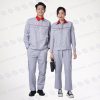 Đồng phục bảo hộ dầu khí DDK-06 màu ghi sáng phối đỏ nổi bật
