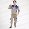 Đồng phục bảo hộ dầu khí DDK-09 phối màu ghi sáng và xanh dương hiện đại