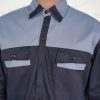 Cổ áo dáng bẻ gọn giúp người lao động giữ được tác phong chỉn chu