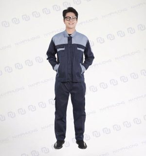 Mẫu đồng phục công nhân điện lực DDL-10 thiết kế với tông xanh navy 