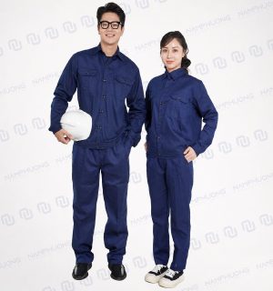 Thiết kế xanh navy tối giản cho môi trường sản xuất