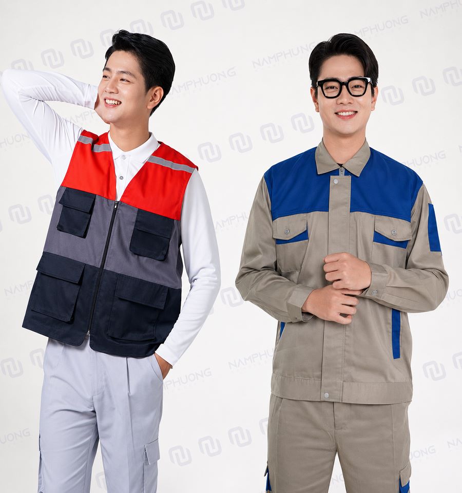 Tùy vào chi phí doanh nghiệp có thể chọn may áo khoác phản quang hoặc áo gile
