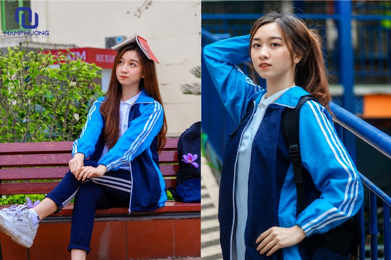 Áo khoác gió đồng phục TMU trẻ trung, cản gió tốt và dễ phối đồ