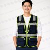 Áo phản quang APQ-06 được thiết kế với hệ thống túi tiện dụng