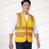 Áo phản quang APQ-10 thiết kế cổ V, kiểu dáng không tay tiện lợi