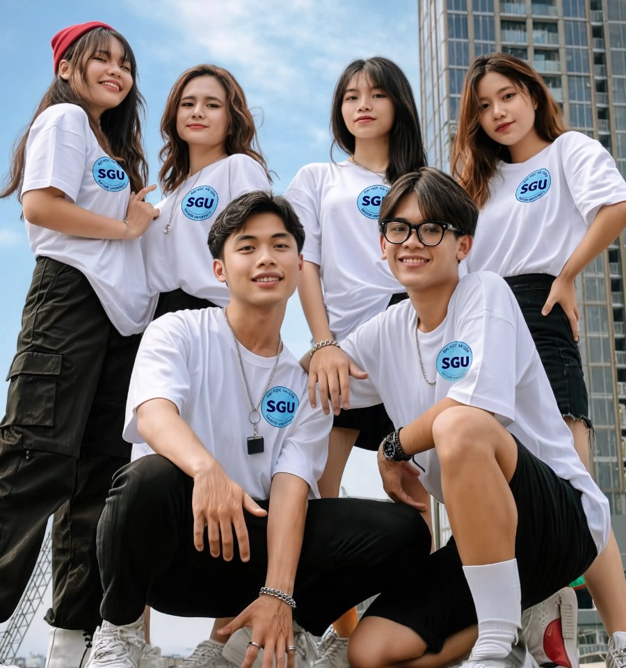 Áo thun đồng phục hoạt động SGU năng động, dễ tạo dấu ấn