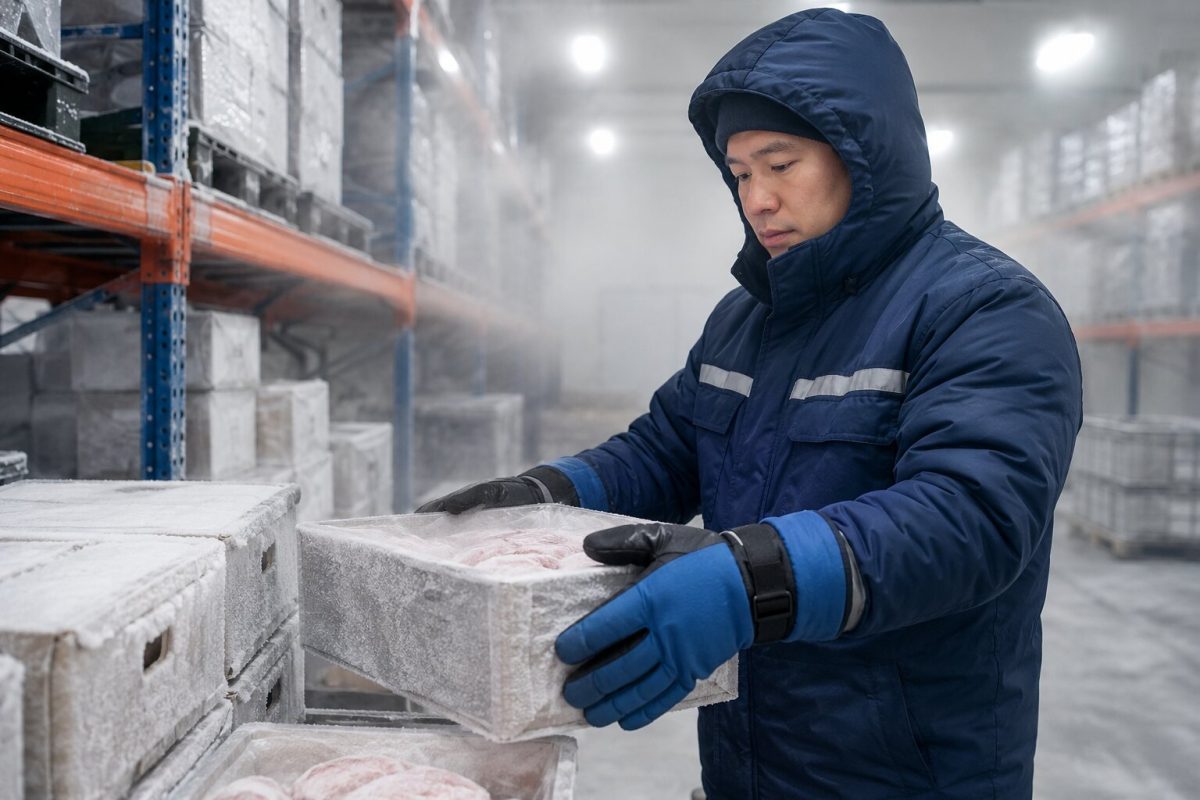 Găng tay kho lạnh giúp giữ ấm, chống ẩm và giảm nguy cơ tổn thương bàn tay