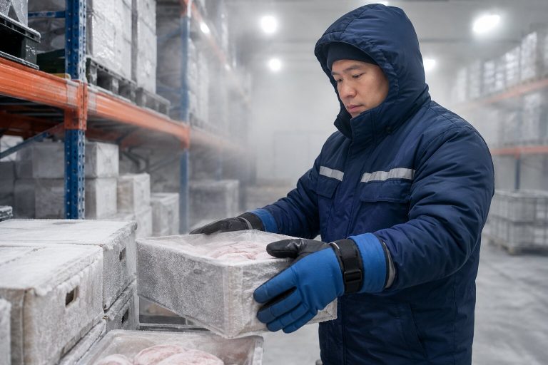 Găng tay kho lạnh giúp giữ ấm, chống ẩm và giảm nguy cơ tổn thương bàn tay