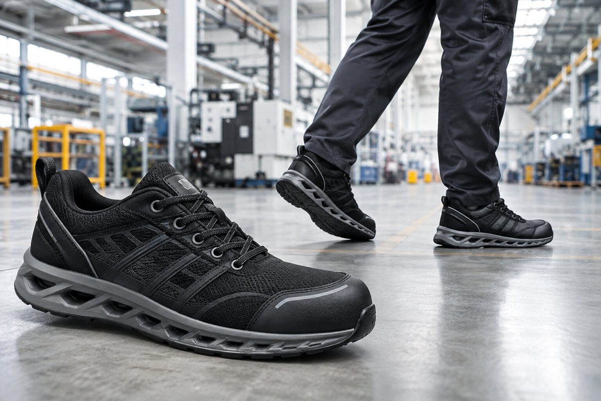 Giày bảo hộ siêu nhẹ kiểu sneaker giúp giảm nặng chân mà vẫn đảm bảo an toàn 