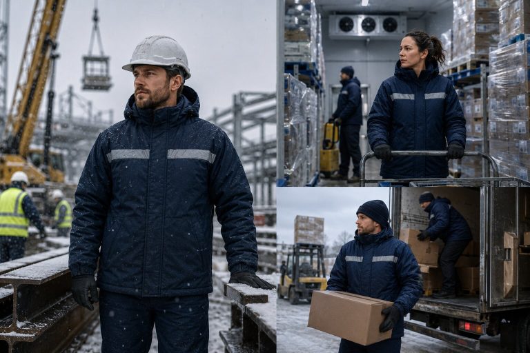 Áo khoác bảo hộ 3 lớp phù hợp cho công trình vùng lạnh, kho lạnh và logistics ngoài trời 