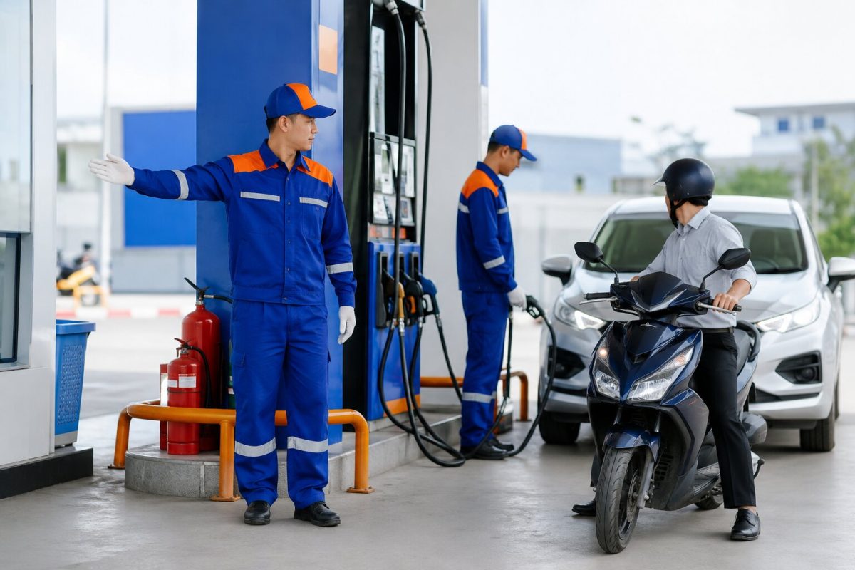 Đồng phục cây xăng đạt chuẩn PCCC cần đảm bảo an toàn, chống tĩnh điện và dễ nhận diện