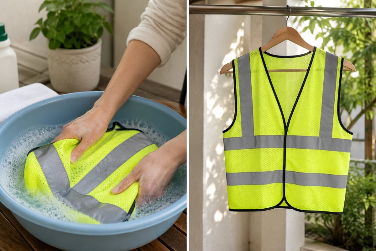 Giặt và bảo quản đúng cách giúp dải phản quang bền, sáng và hạn chế bong tróc 