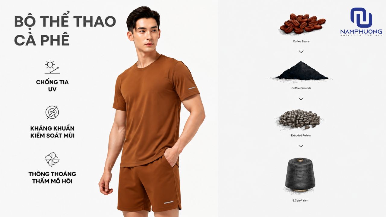 Vải sợi cà phê là lựa chọn phù hợp cho trang phục thể thao