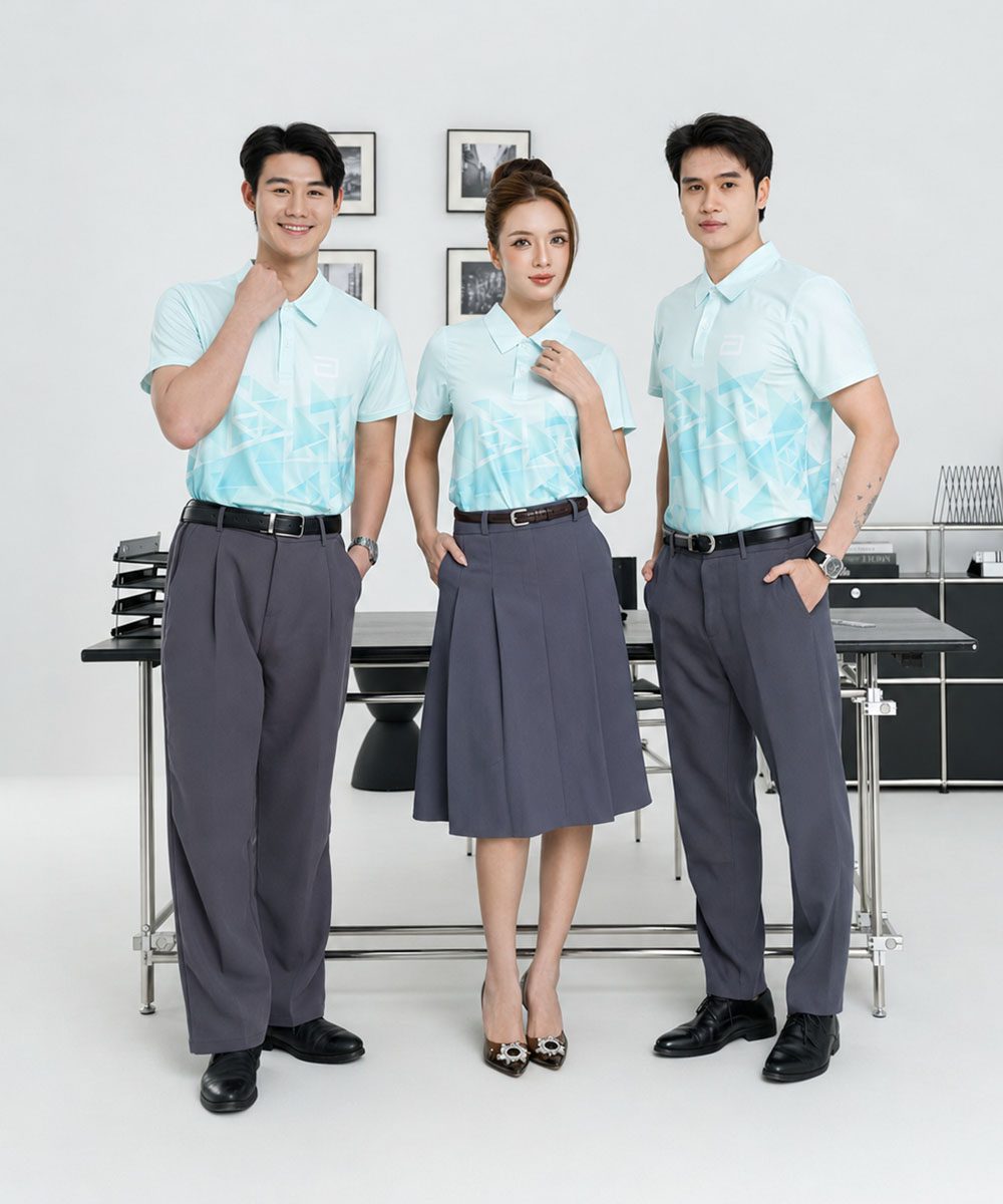 Áo Polo đồng phục cổ bẻ mang vẻ ngoài lịch sự, phù hợp nhân viên văn phòng, nhà hàng và chuỗi dịch vụ