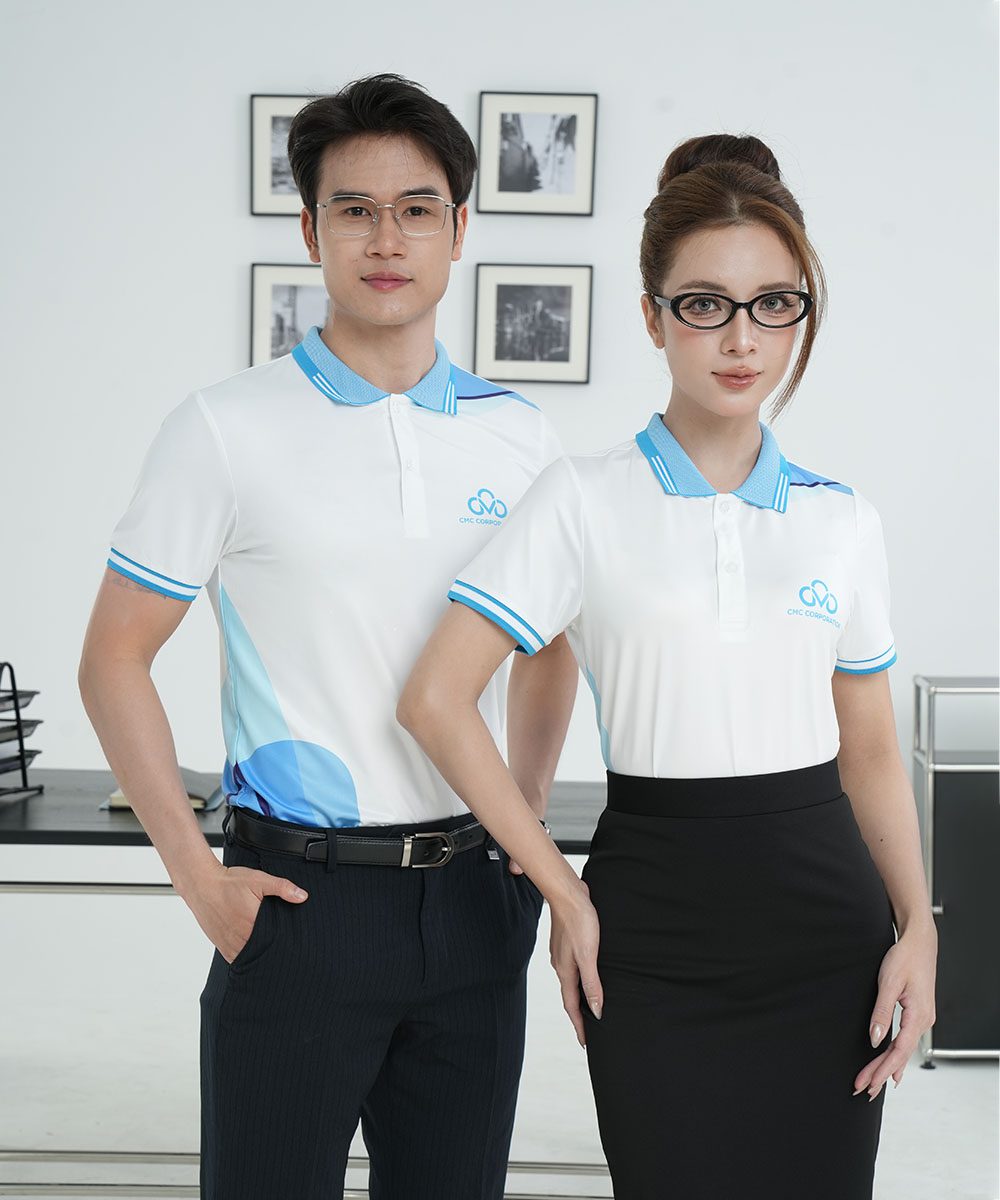 Logo đồng phục nổi bật nhờ công nghệ in thêu phù hợp với từng thiết kế