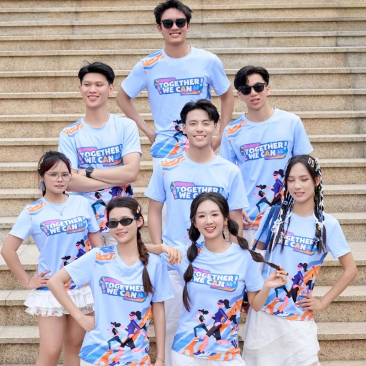 Mẫu áo cổ tròn trẻ trung dành cho team building và sự kiện doanh nghiệp