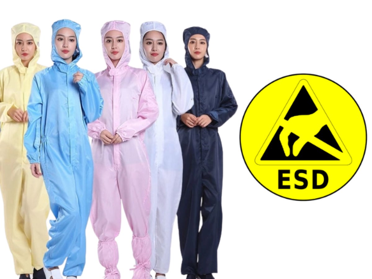 Quần áo phòng sạch ESD giúp kiểm soát tĩnh điện và hạn chế bụi trong sản xuất