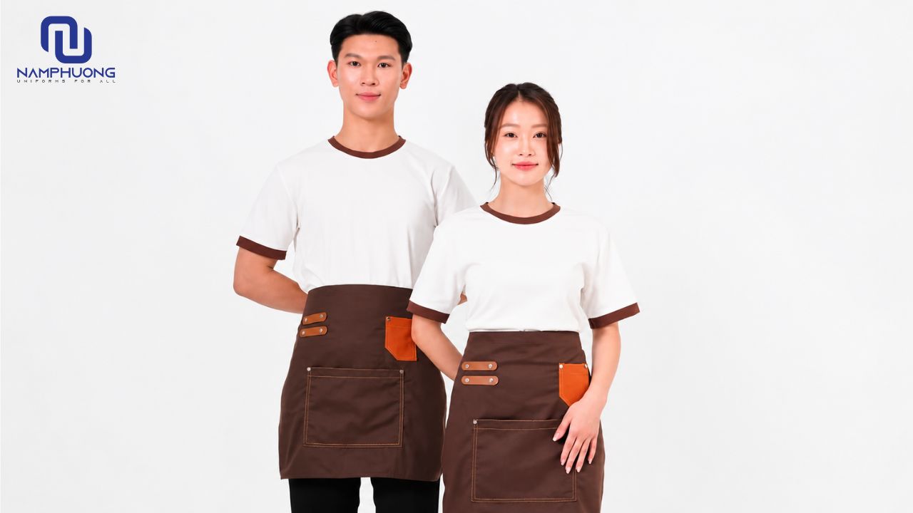 Tạp dề nửa thân thường được sử dụng tại nhà hàng