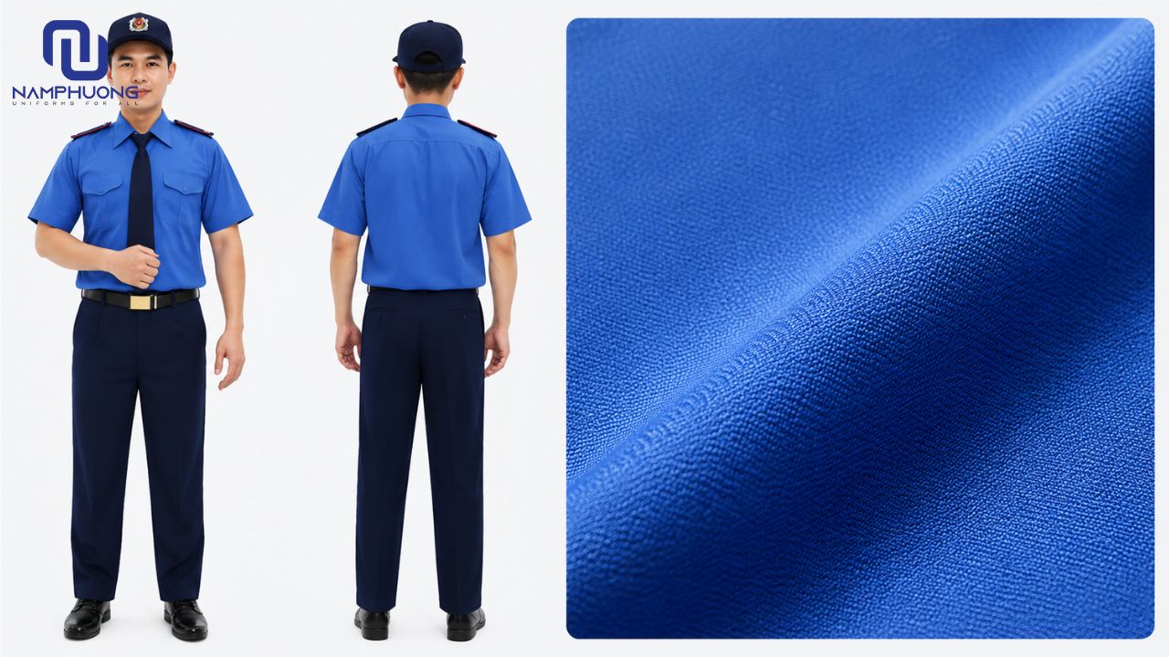 Vải Kaki 65/35 giúp các mẫu đồng phục bảo vệ giữ form tốt