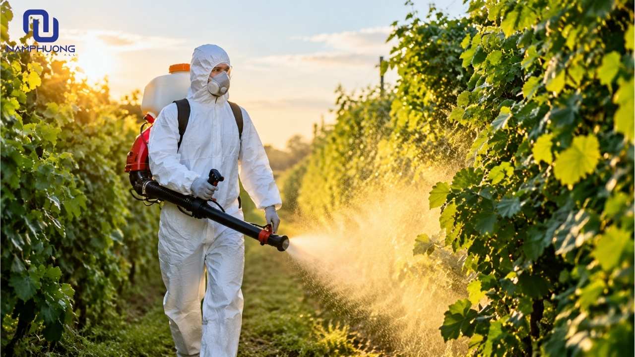 Bộ đồ phun thuốc trừ sâu phù hợp cho người làm nông nghiệp