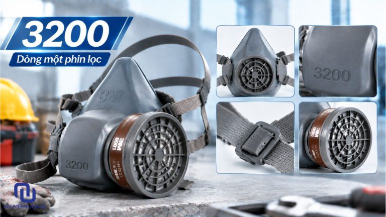 Mặt nạ 3M 3200 được sử dụng tại các xưởng nhỏ, hộ sản xuất và doanh nghiệp cần cấp phát bảo hộ cơ bản