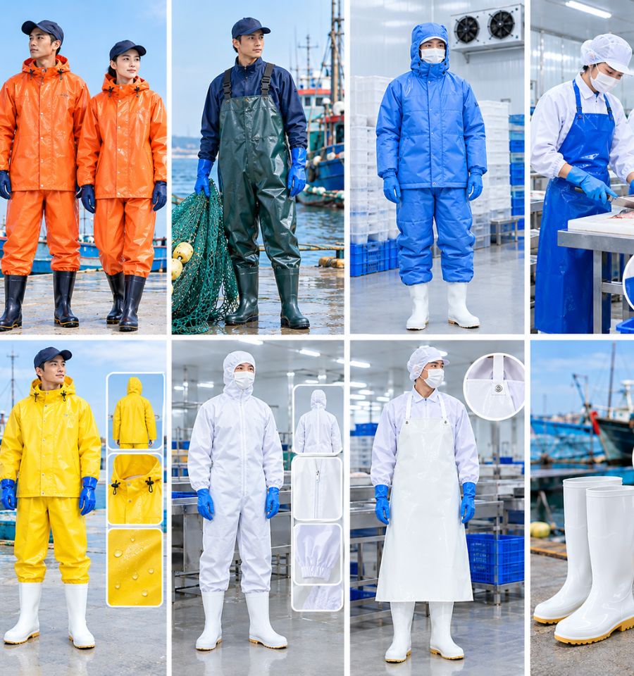 Một số dòng quần áo bảo hộ ngành thủy sản phổ biến