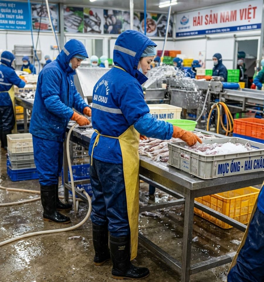 Quần áo bảo hộ ngành thủy sản đóng vai trò quan trọng