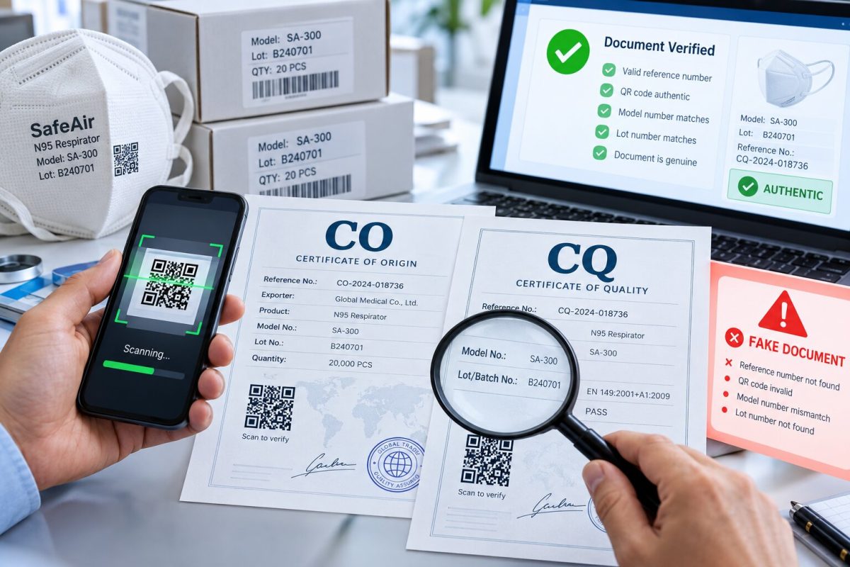 Kiểm tra mã tham chiếu, QR, model và số lô giúp phát hiện CO CQ có dấu hiệu giả mạo
