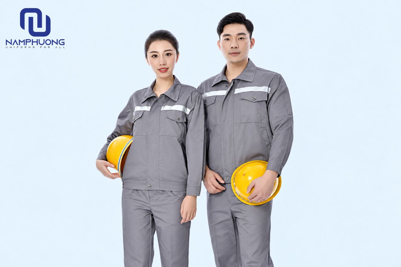 Áo sơ mi công nhân dài tay giúp che chắn cẳng tay khỏi bụi bẩn
