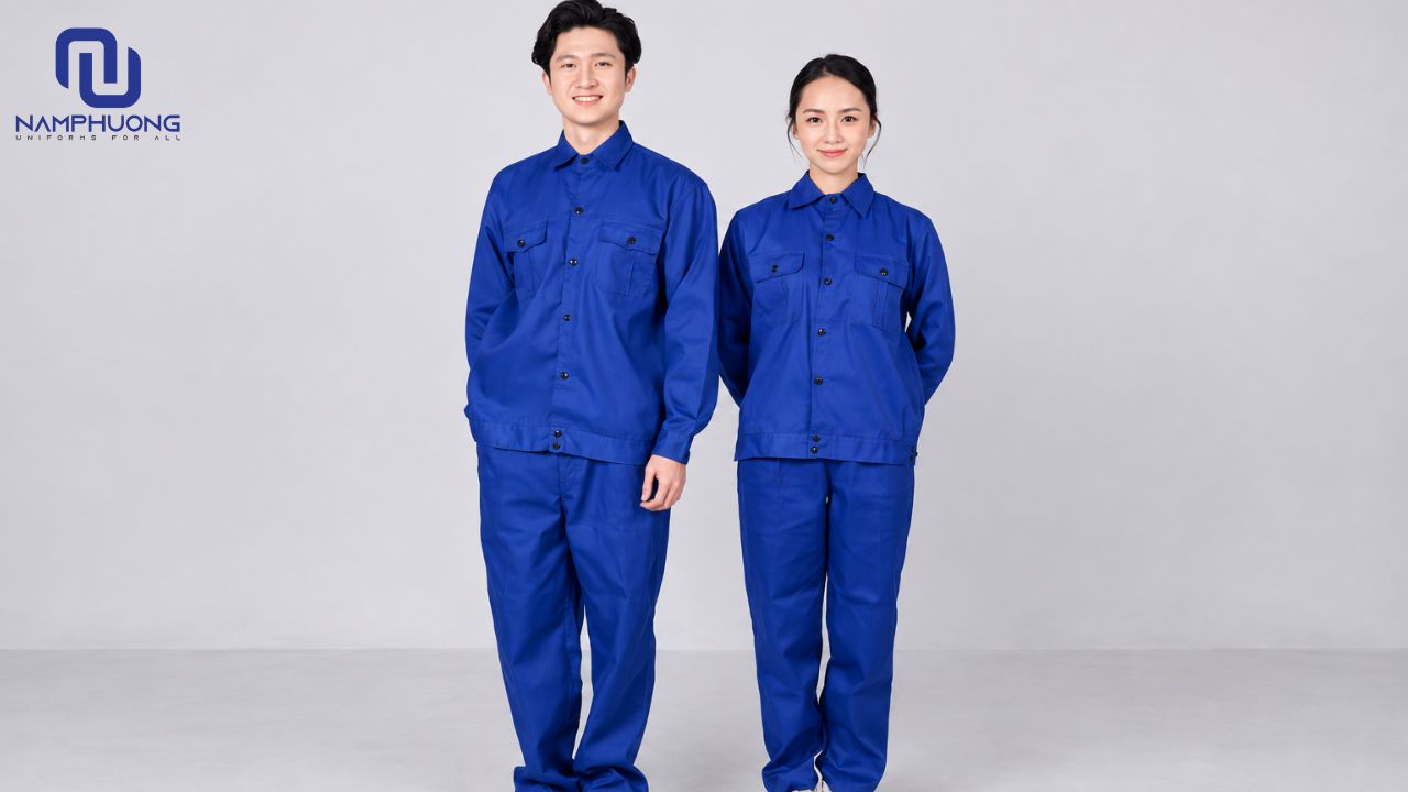 Bộ quần áo bảo hộ Kaki liên doanh có khả năng chịu ma sát tốt