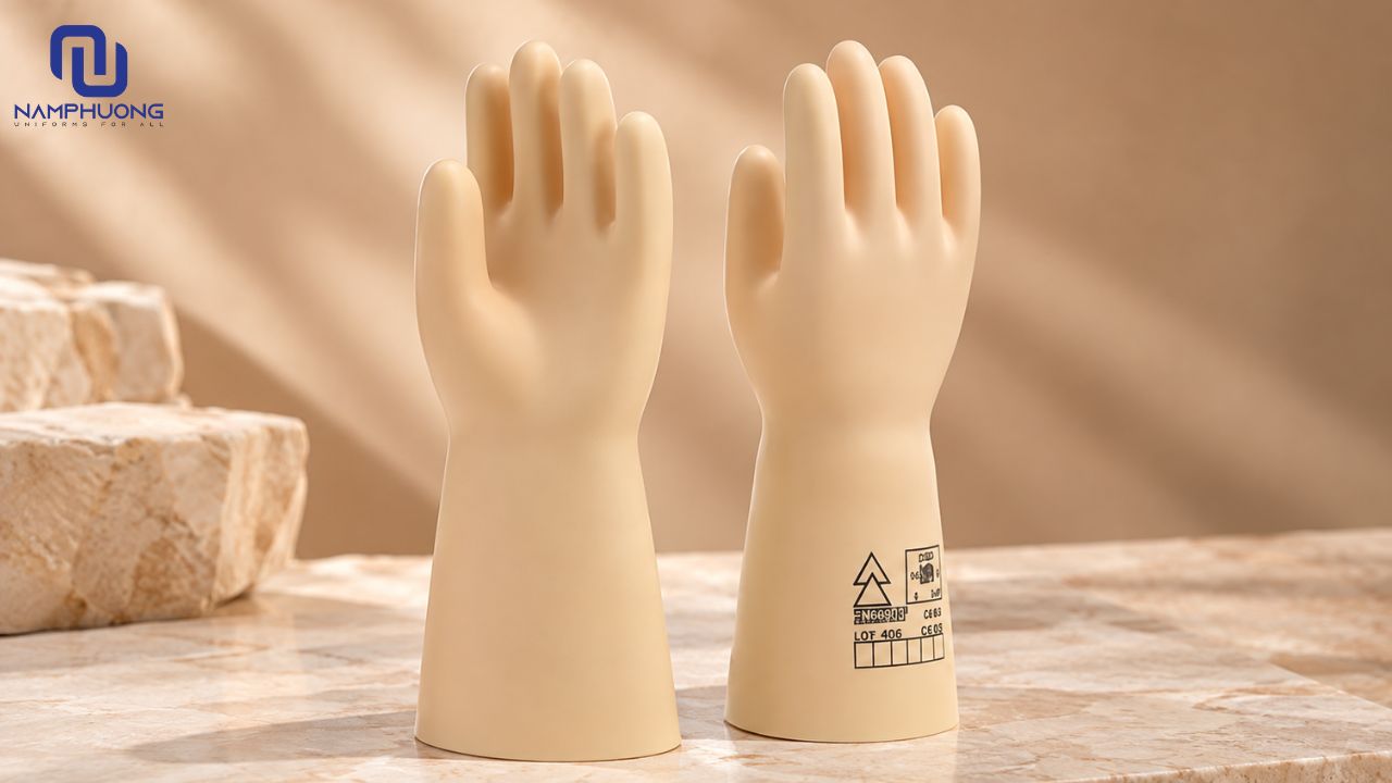 Găng tay cách điện Regeltex của Pháp sử dụng vật liệu cao su cách điện