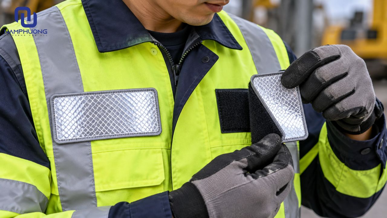 Miếng dán phản quang Velcro gắn hoặc tháo rời nhanh chóng