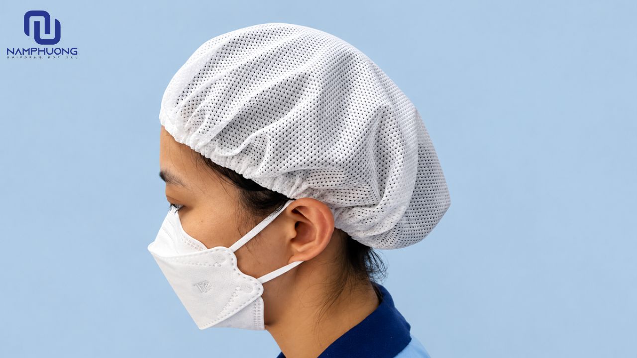 Mũ lưới bảo hộ tròn trùm tóc toàn phần giúp ôm gọn tóc
