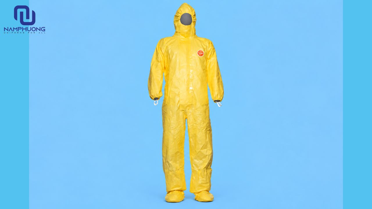Quần áo chống hóa chất DuPont Tychem 2000 thiết kế đường may khâu và dán băng kín