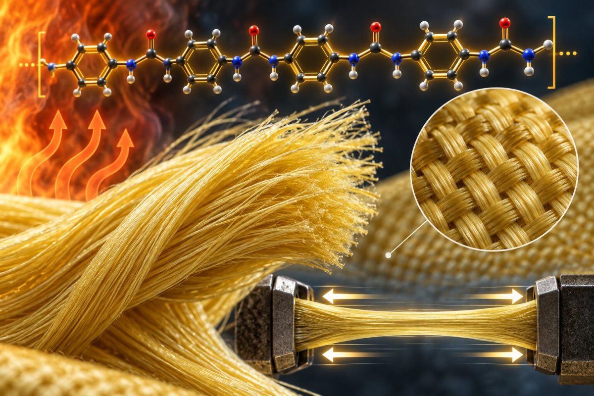 Sợi Aramid có cấu trúc polymer thơm bền chắc, chịu nhiệt và chịu kéo vượt trội