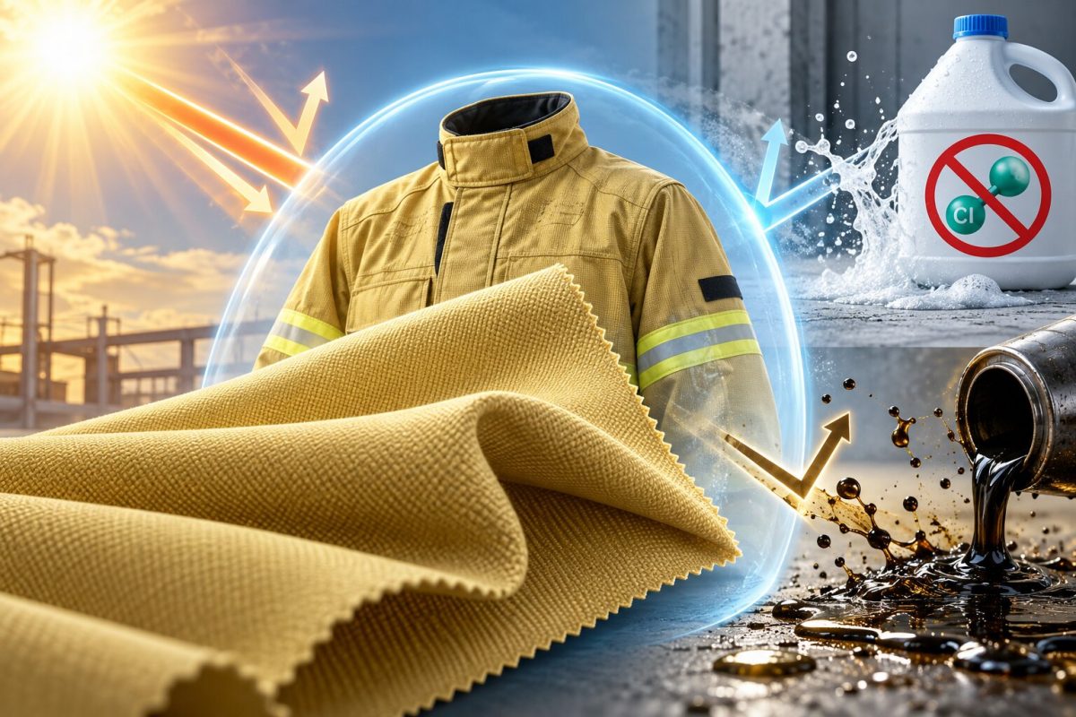 Vải Aramid cần tránh tia UV, thuốc tẩy Clo và dầu mỡ để duy trì độ bền bảo vệ